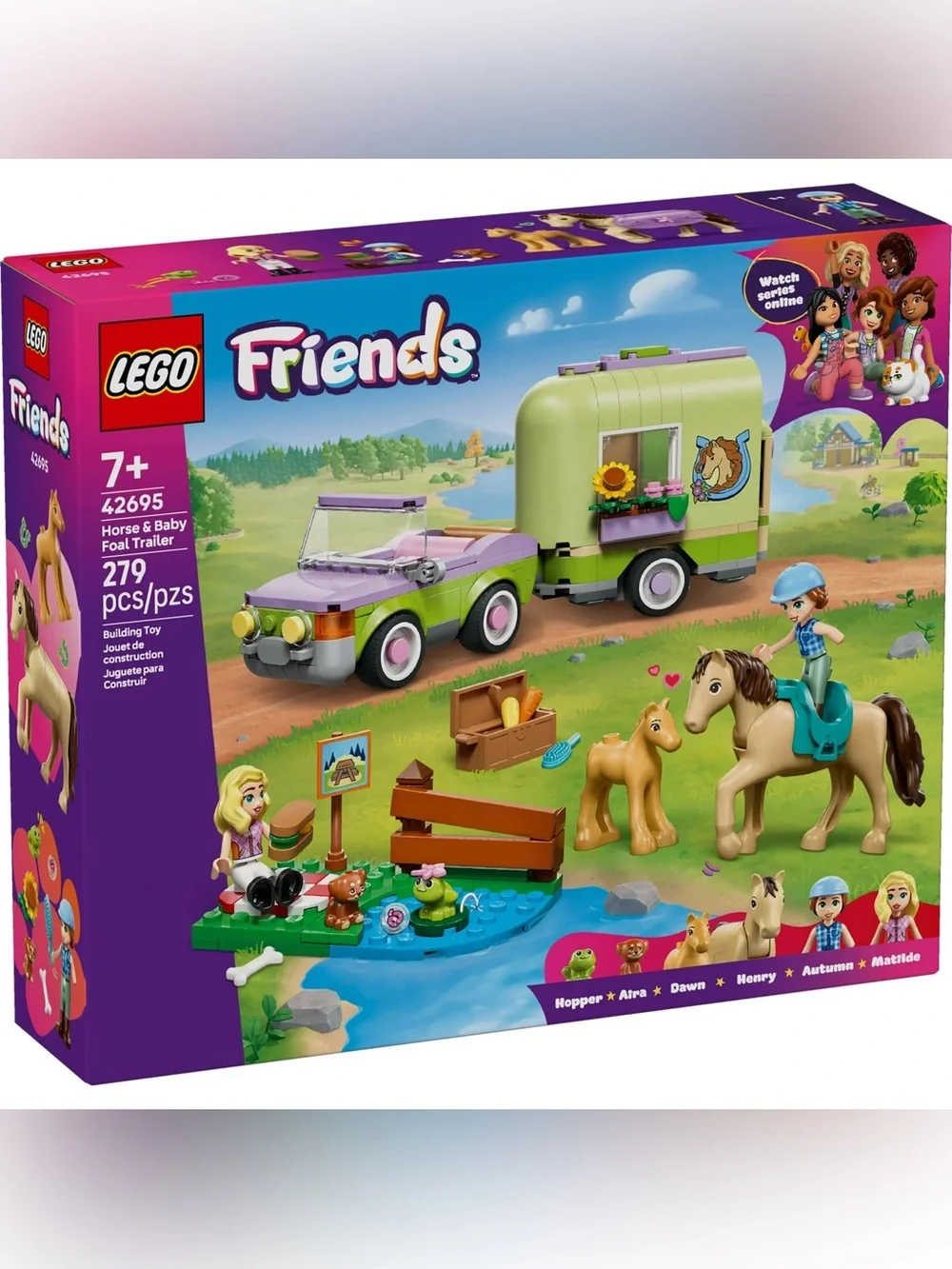 LEGO Friends Horse & Baby Foal Trailer Building Toy for Girls & Boys -